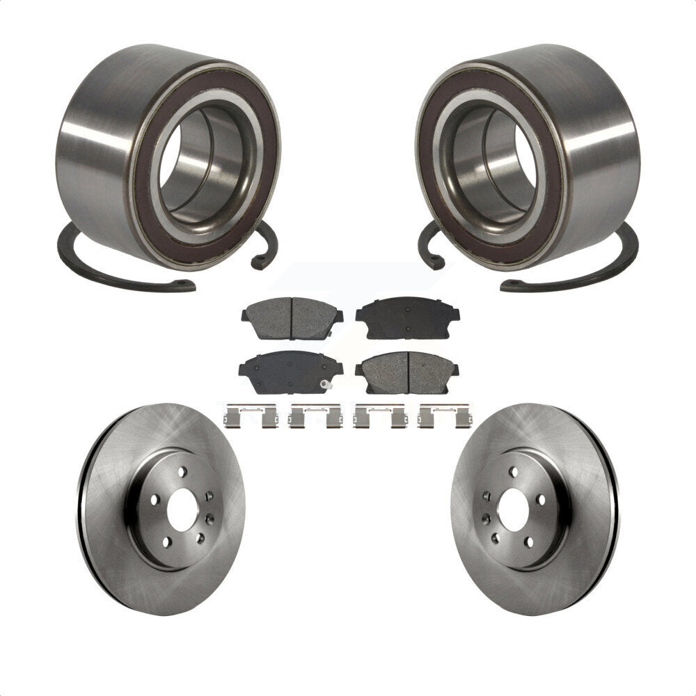 Front Wheel Bearing Disc Brake Rotor & Pads Kit For 2013-2017 Chevrolet Trax Buick Encore KBB-129624