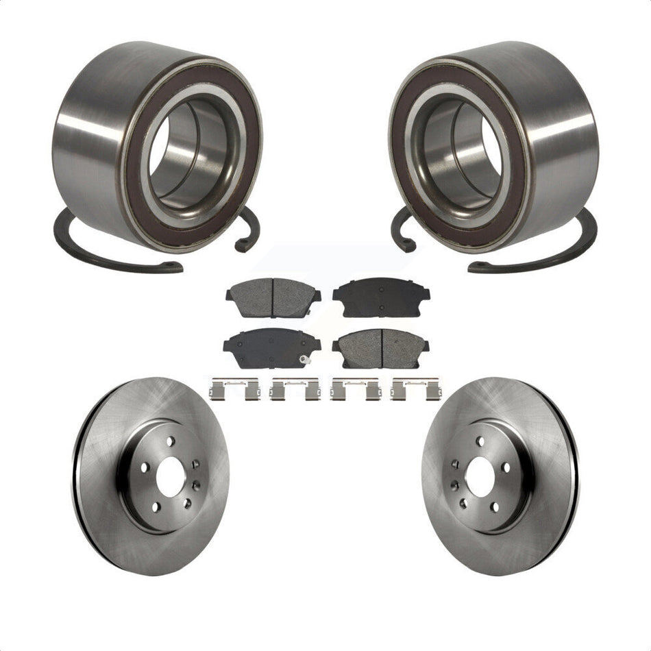 Front Wheel Bearing Disc Brake Rotor & Pads Kit For 2013-2017 Chevrolet Trax Buick Encore KBB-129624