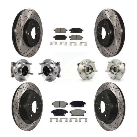Front Rear Hub Bearing Coated Brake Rotor Pad Kit (10Pc) For Chevrolet Cruze Buick Verano KBB-129633