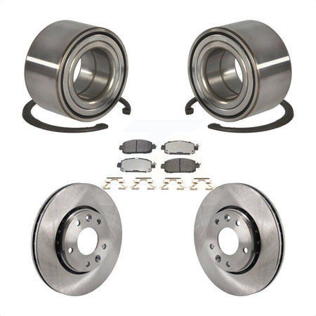 Front Wheel Bearing Disc Brake Rotor Pad Kit For Nissan Kicks SV SR with rear brakes KBB-129636
