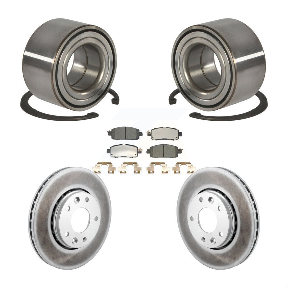 Front Wheel Bearing Coat Brake Rotor Pad Kit For Nissan Kicks SV SR with Disc rear brakes KBB-129648