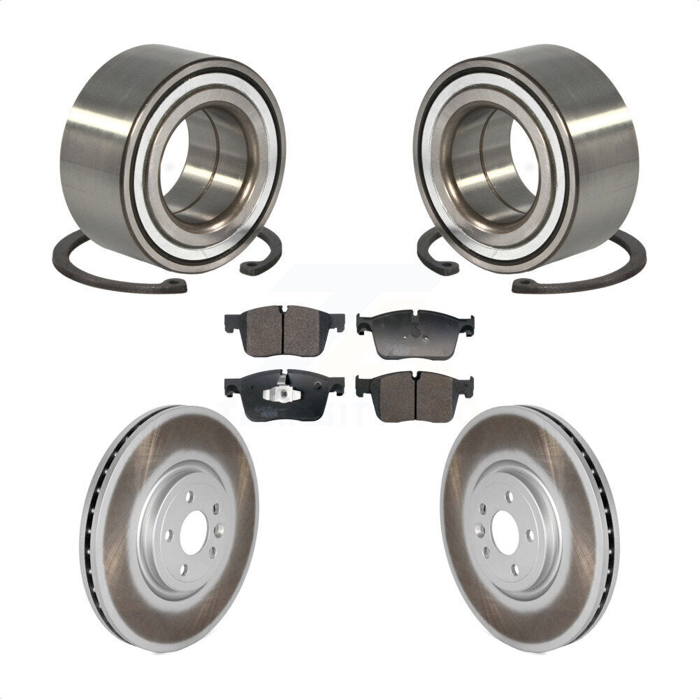 Front Wheel Bearing Coated Brake Rotor Pads Kit For 2018 Land Rover Range Velar 2.0L/3.0L KBB-129655