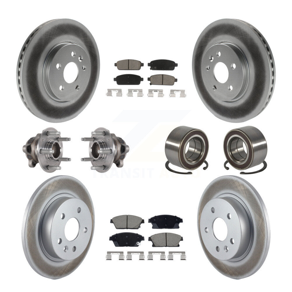 Front Rear Hub Bearing Coated Brake Rotor Pads Kit (10Pc) For Buick Encore Chevrolet Trax KBB-129671