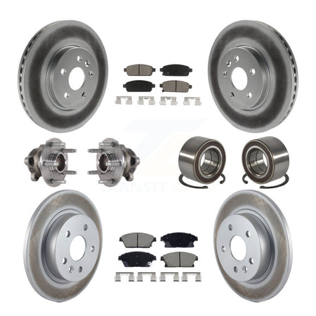 Front Rear Hub Bearing Coated Brake Rotor Pads Kit (10Pc) For Buick Encore Chevrolet Trax KBB-129671