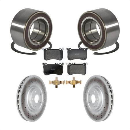 Front Wheel Bearing Coated Disc Brake Rotors And Pads Kit For Mercedes-Benz CLS550 KBB-129673