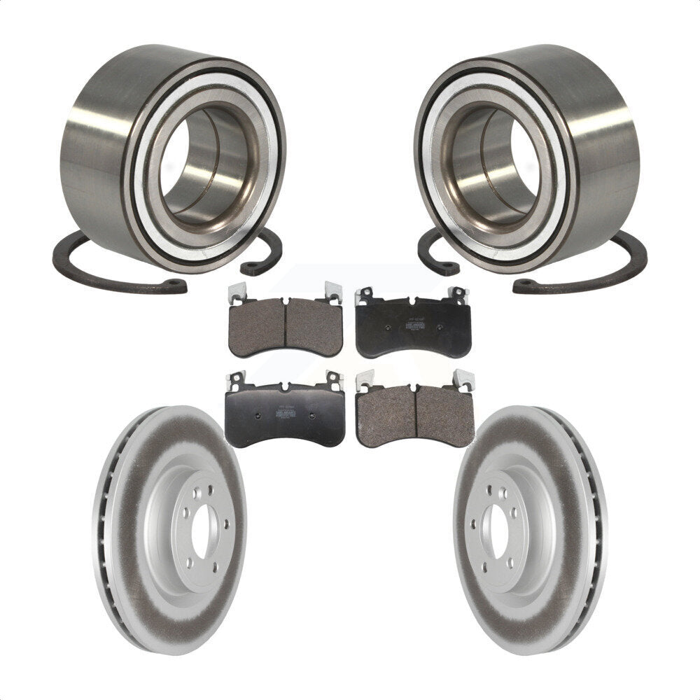 Front Wheel Bearing Coated Disc Brake Rotor Pads Kit For Land Rover Range Sport Discovery KBB-129676