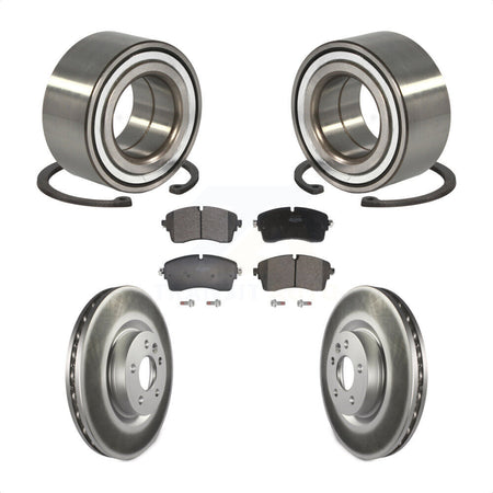 Front Wheel Bearing Coated Disc Brake Rotors And Pads Kit For 2018 Jaguar E-Pace S/SE KBB-129677