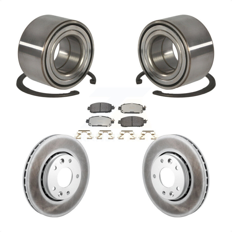 Front Wheel Bearing Coat Brake Rotor Pad Kit For Nissan Kicks SV SR with Disc rear brakes KBB-129678