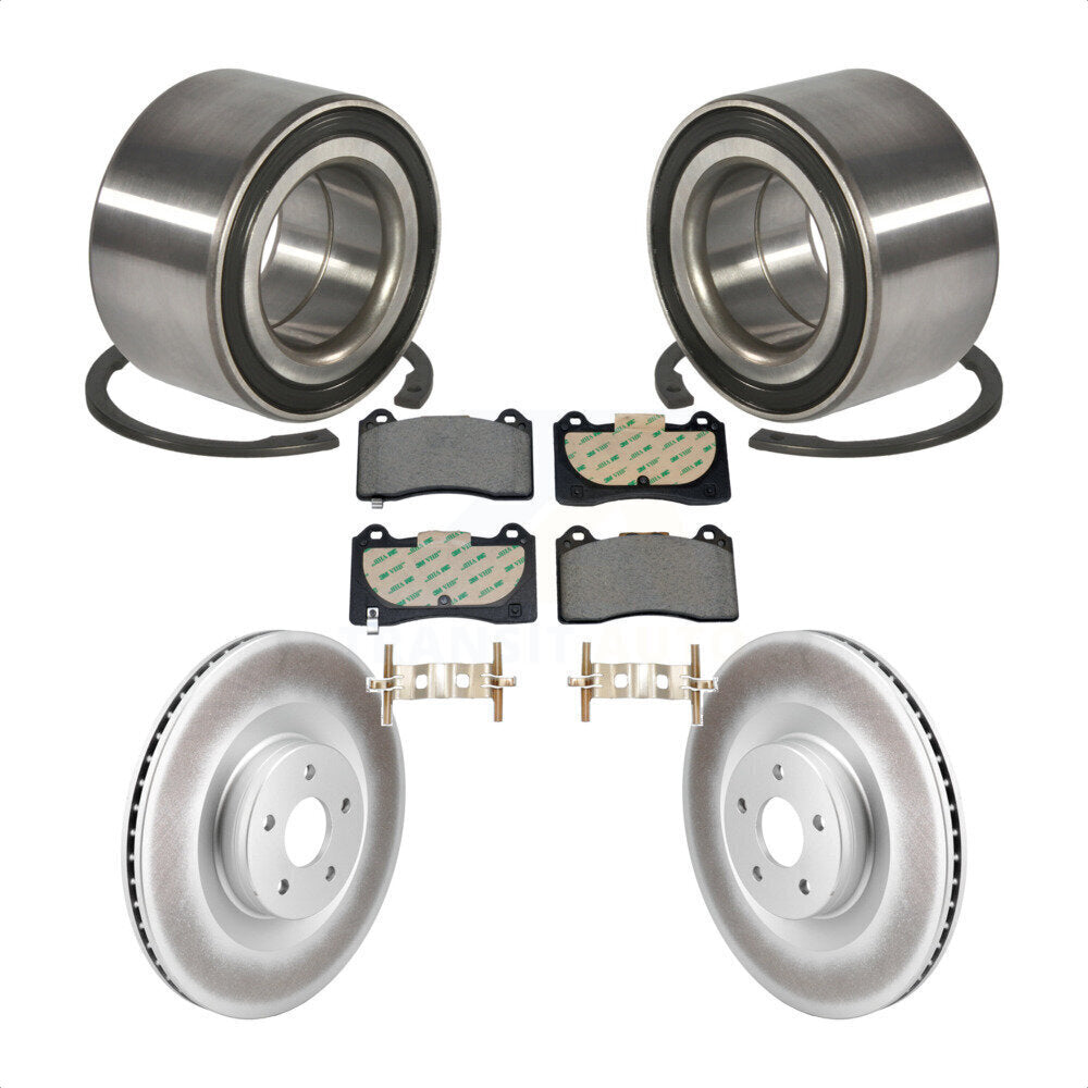 Front Wheel Bearing Coated Disc Brake Rotors And Pads Kit For 2016-2018 Ford Focus RS KBB-129680