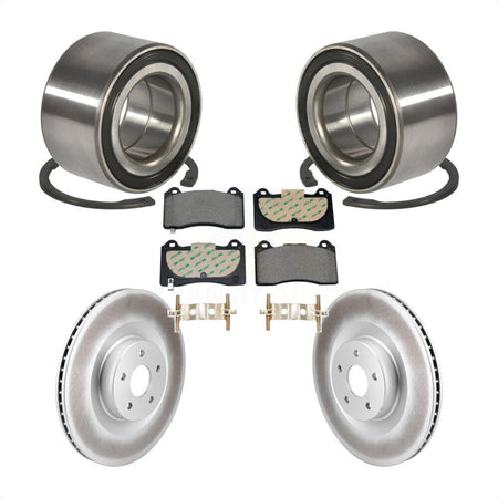 Front Wheel Bearing Coated Disc Brake Rotors And Pads Kit For 2016-2018 Ford Focus RS KBB-129680