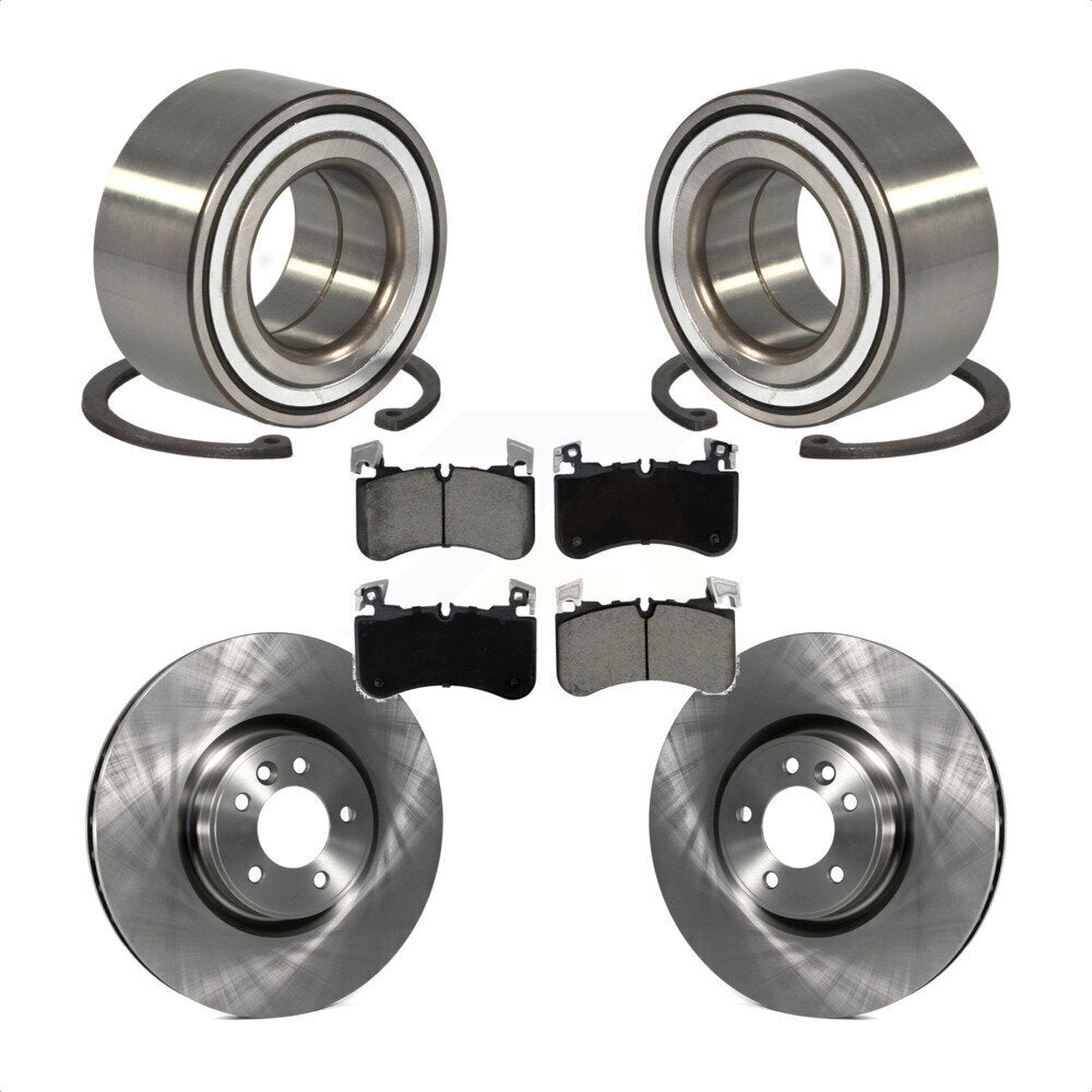 Front Wheel Bearing Disc Brake Rotors And Ceramic Pads Kit For Land Rover Range Sport KBB-129684