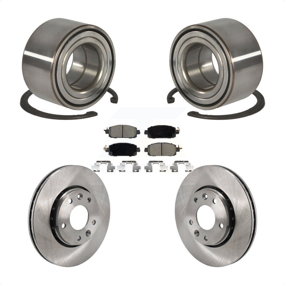 Front Wheel Bearing Disc Brake Rotor Pad Kit For Nissan Kicks SV SR with rear brakes KBB-129687