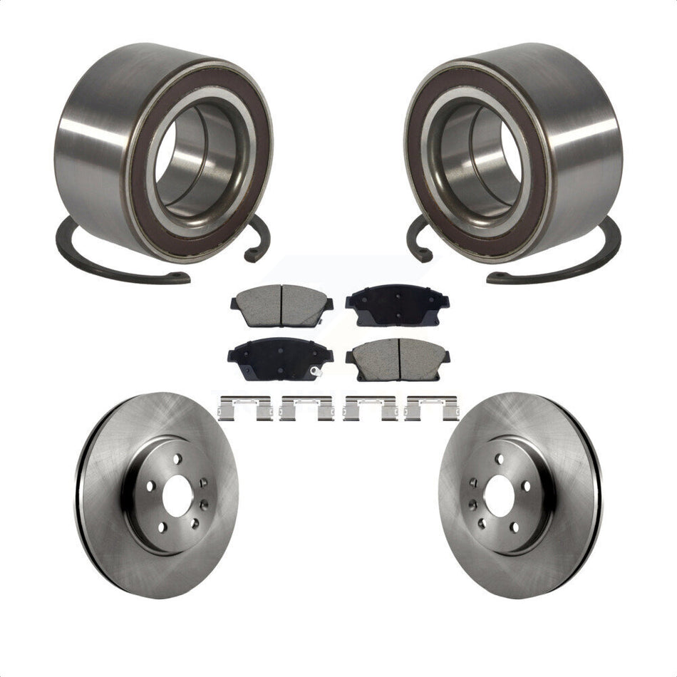 Front Wheel Bearing Disc Brake Rotor & Pads Kit For 2013-2017 Chevrolet Trax Buick Encore KBB-129689