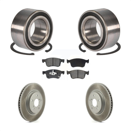 Front Wheel Bearing Coated Disc Brake Rotors And Semi-Metallic Pads Kit For Honda Accord KBB-129691