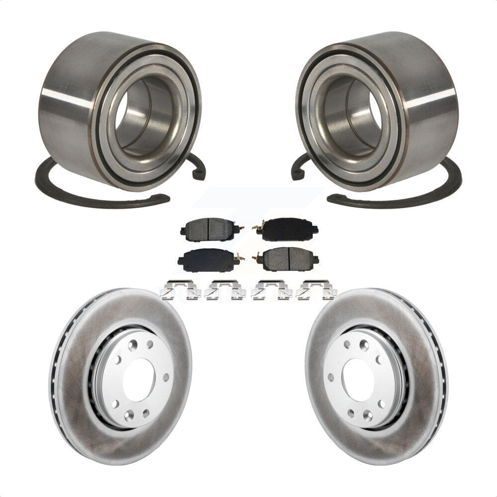 Front Wheel Bearing Coat Brake Rotor Pad Kit For Nissan Kicks SV SR with Disc rear brakes KBB-129692