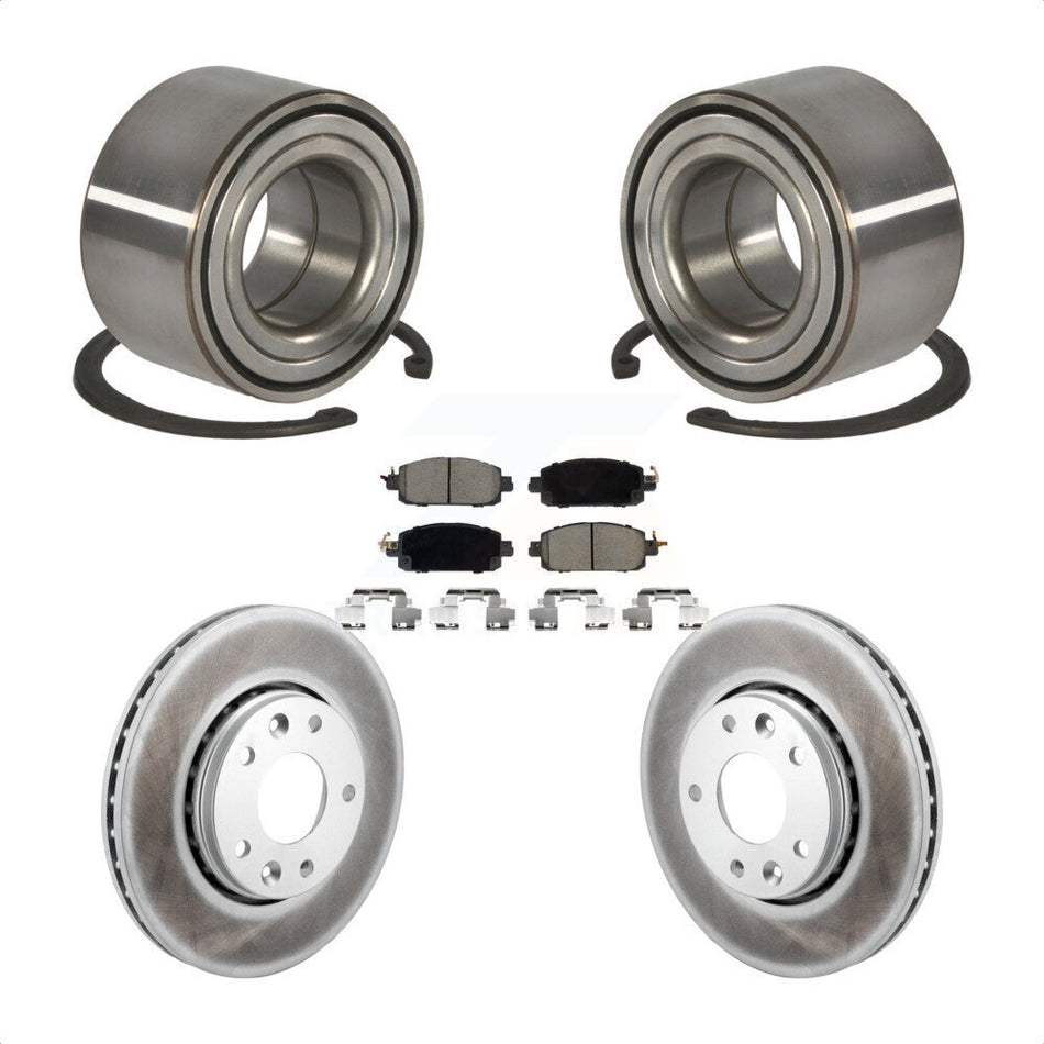 Front Wheel Bearing Coat Brake Rotor Pad Kit For Nissan Kicks SV SR with Disc rear brakes KBB-129718
