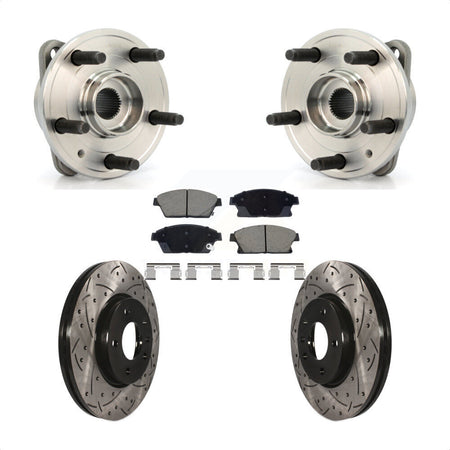 Front Hub Bearing Drill Slot Brake Rotor Pads Kit For 14-15 Chevrolet Cruze DIESEL engine KBB-129726