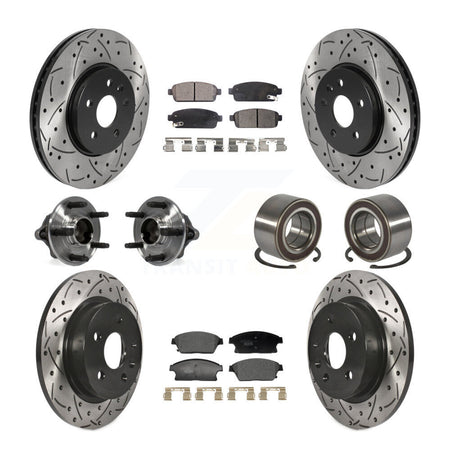 Front Rear Hub Bearing Coated Brake Rotor Pads Kit (10Pc) For Chevrolet Trax Buick Encore KBB-129774