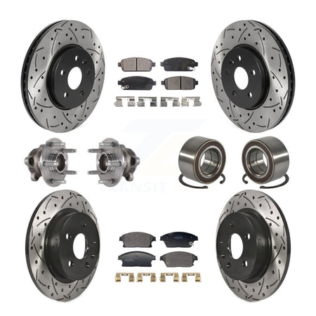 Front Rear Hub Bearing Coated Brake Rotor Pads Kit (10Pc) For Buick Encore Chevrolet Trax KBB-129777