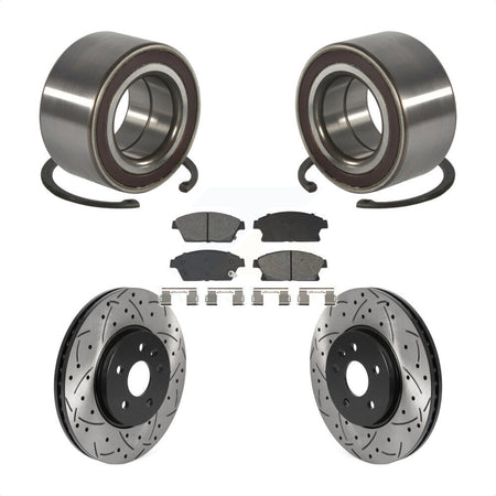 Front Wheel Bearing Coated Drill Slot Brake Rotor Pad Kit For Chevrolet Trax Buick Encore KBB-129798