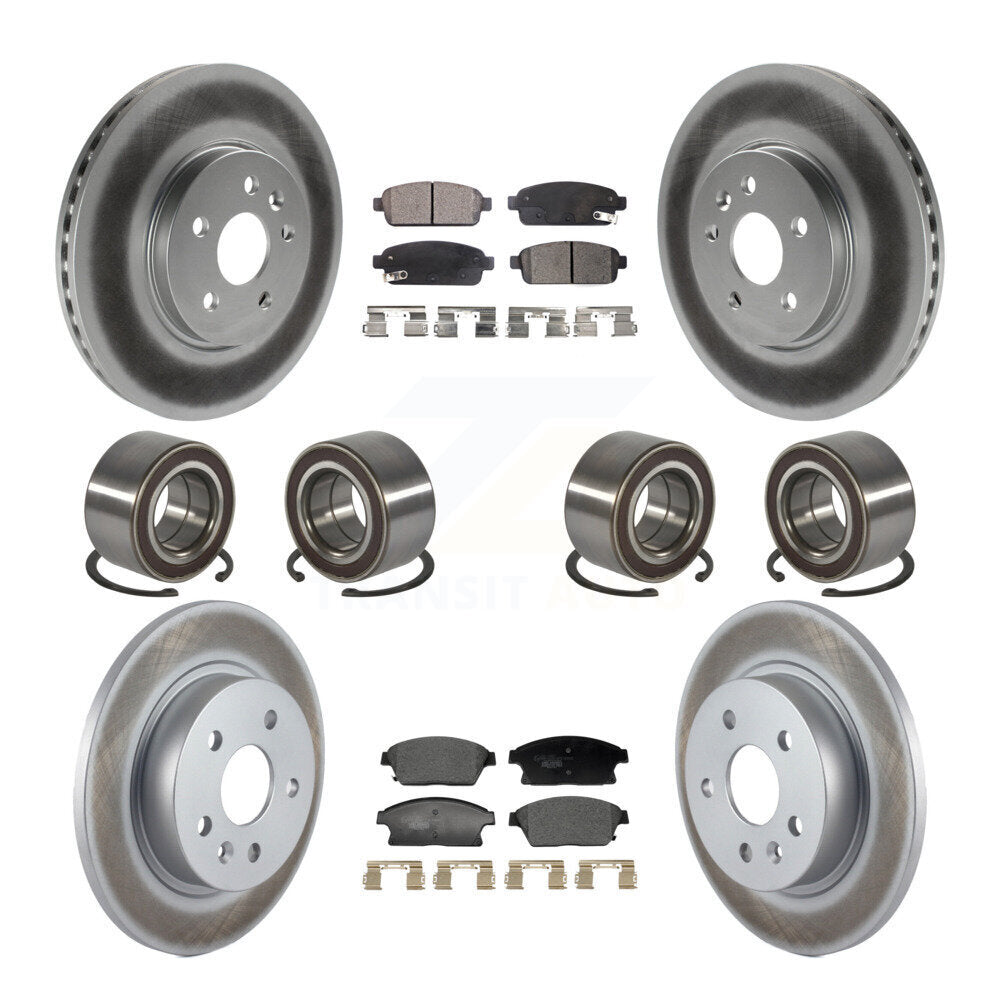 Front Rear Bearing Coated Brake Rotor Pads Kit (10Pc) For Chevrolet Trax Buick Encore AWD KBB-129818