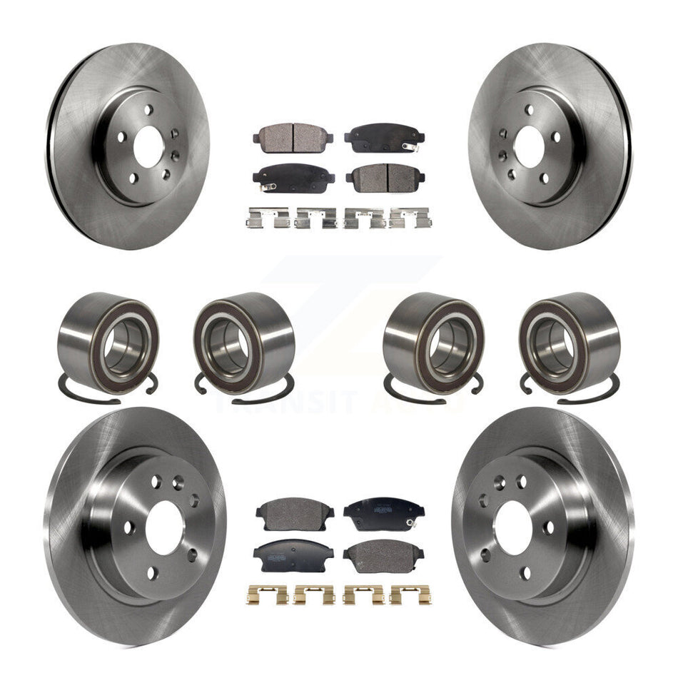 Front Rear Bearing Disc Brake Rotor & Pads Kit (10Pc) For Chevrolet Trax Buick Encore AWD KBB-129824