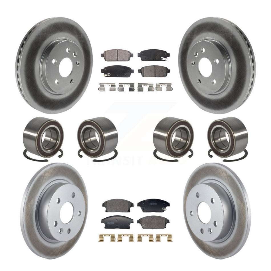 Front Rear Bearing Coated Brake Rotor Pads Kit (10Pc) For Chevrolet Trax Buick Encore AWD KBB-129826