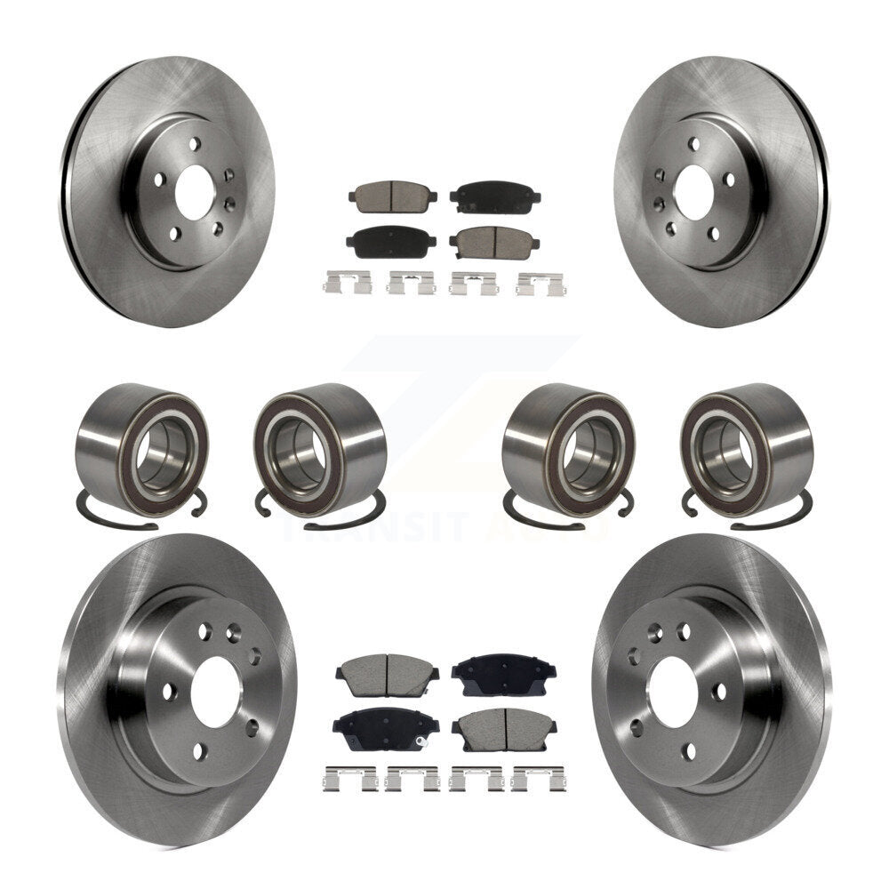 Front Rear Bearing Disc Brake Rotor & Pads Kit (10Pc) For Chevrolet Trax Buick Encore AWD KBB-129828