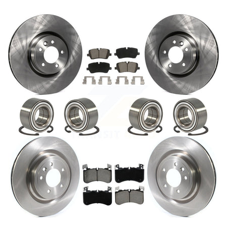 Front Rear Wheel Bearing Disc Brake Rotor And Ceramic Pad Kit (10Pc) For Land Rover Range KBB-129829