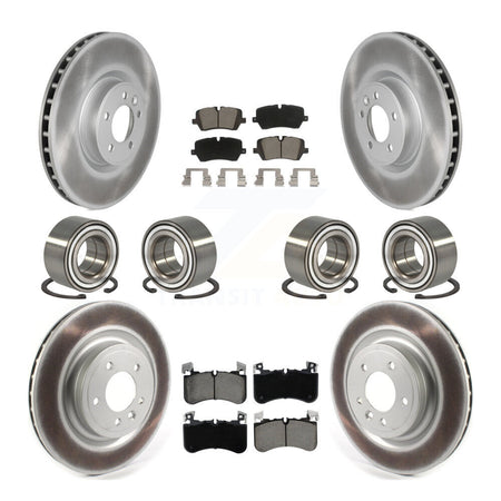 Front Rear Wheel Bearing Coated Disc Brake Rotor And Pads Kit (10Pc) For Land Rover Range KBB-129830