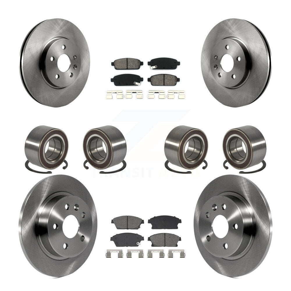 Front Rear Bearing Disc Brake Rotor & Pads Kit (10Pc) For Chevrolet Trax Buick Encore AWD KBB-129832