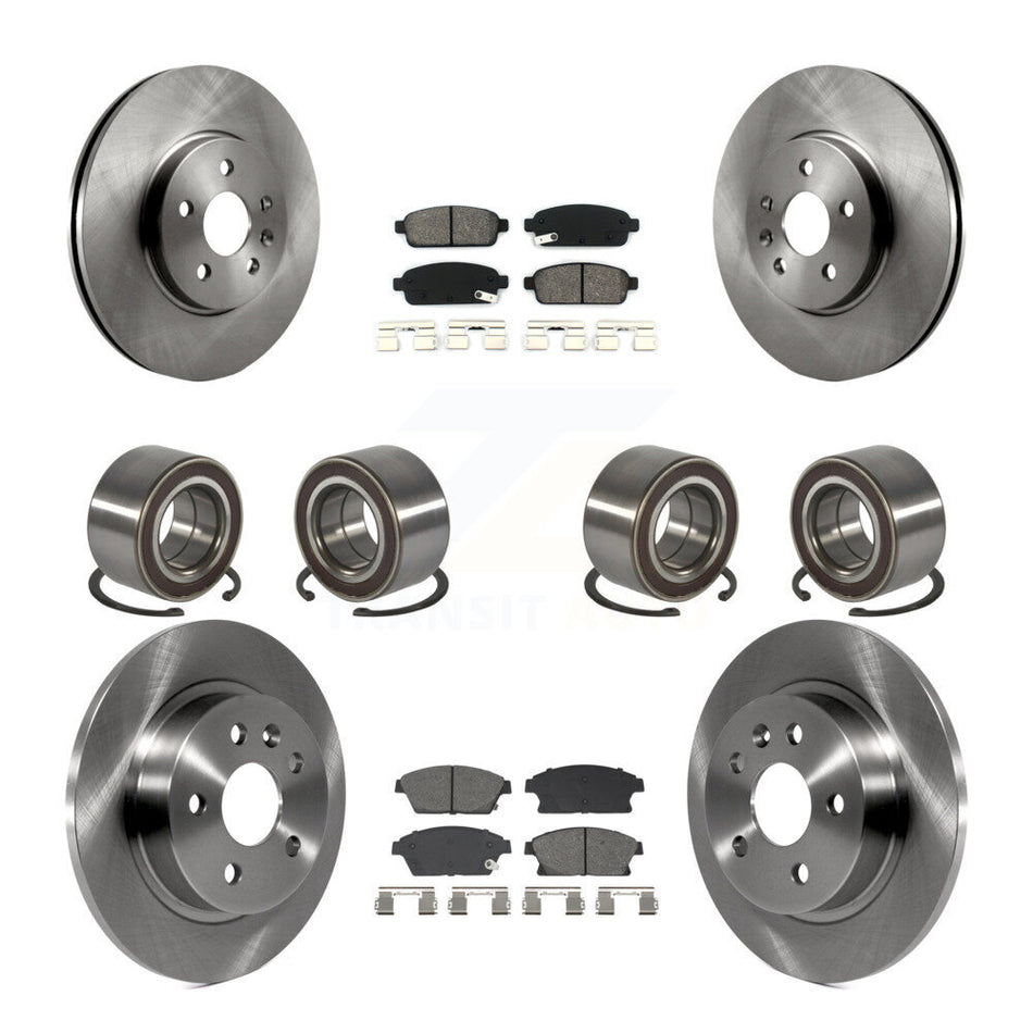 Front Rear Bearing Disc Brake Rotor & Pads Kit (10Pc) For Chevrolet Trax Buick Encore AWD KBB-129832