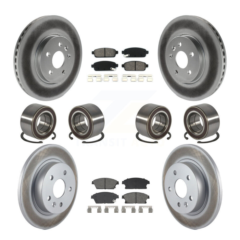 Front Rear Bearing Coated Brake Rotor Pads Kit (10Pc) For Chevrolet Trax Buick Encore AWD KBB-129833