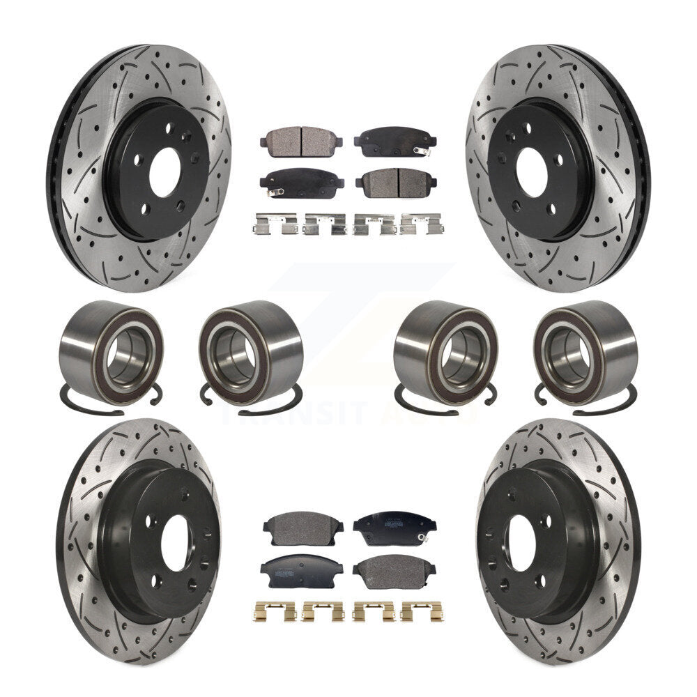 Front Rear Bearing Coated Brake Rotor Pads Kit (10Pc) For Chevrolet Trax Buick Encore AWD KBB-129835