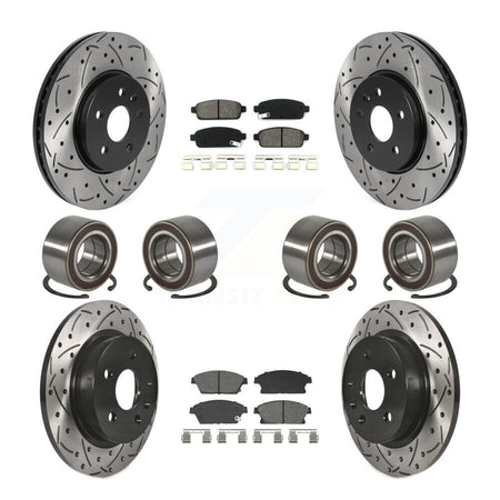 Front Rear Bearing Coated Brake Rotor Pads Kit (10Pc) For Chevrolet Trax Buick Encore AWD KBB-129853