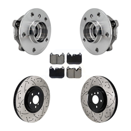 Front Hub Bearing Coated Drill Slot Brake Rotor Pad Kit For Mini Cooper Countryman BMW X2 KBB-129880