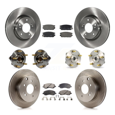 Front Rear Hub Bearing Brake Rotor Pad Kit (10Pc) For Mitsubishi Eclipse 3.8L To 10 31 05 KBB-129919
