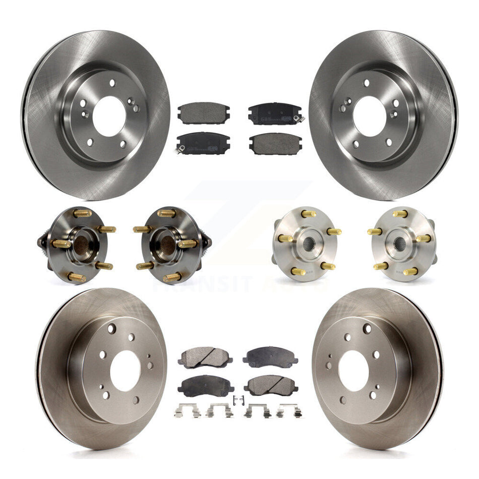 Front Rear Hub Bearing Brake Rotor Pad Kit (10Pc) For Mitsubishi Eclipse 3.8L To 10 31 05 KBB-129919
