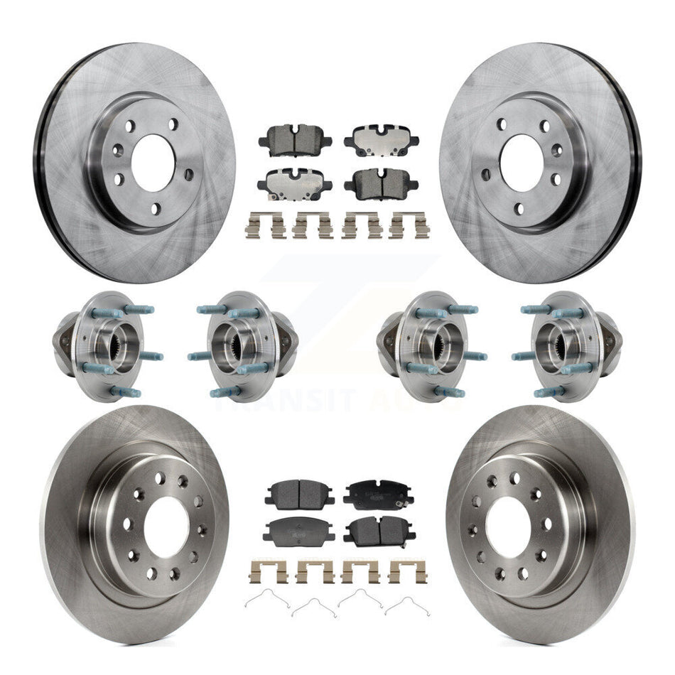 Front Rear Hub Bearing Brake Rotor & Pad Kit (10Pc) For Chevrolet Equinox GMC Terrain 4WD KBB-129920