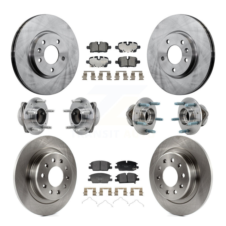 Front Rear Hub Bearing Brake Rotor & Pad Kit (10Pc) For Chevrolet Equinox GMC Terrain FWD KBB-129921