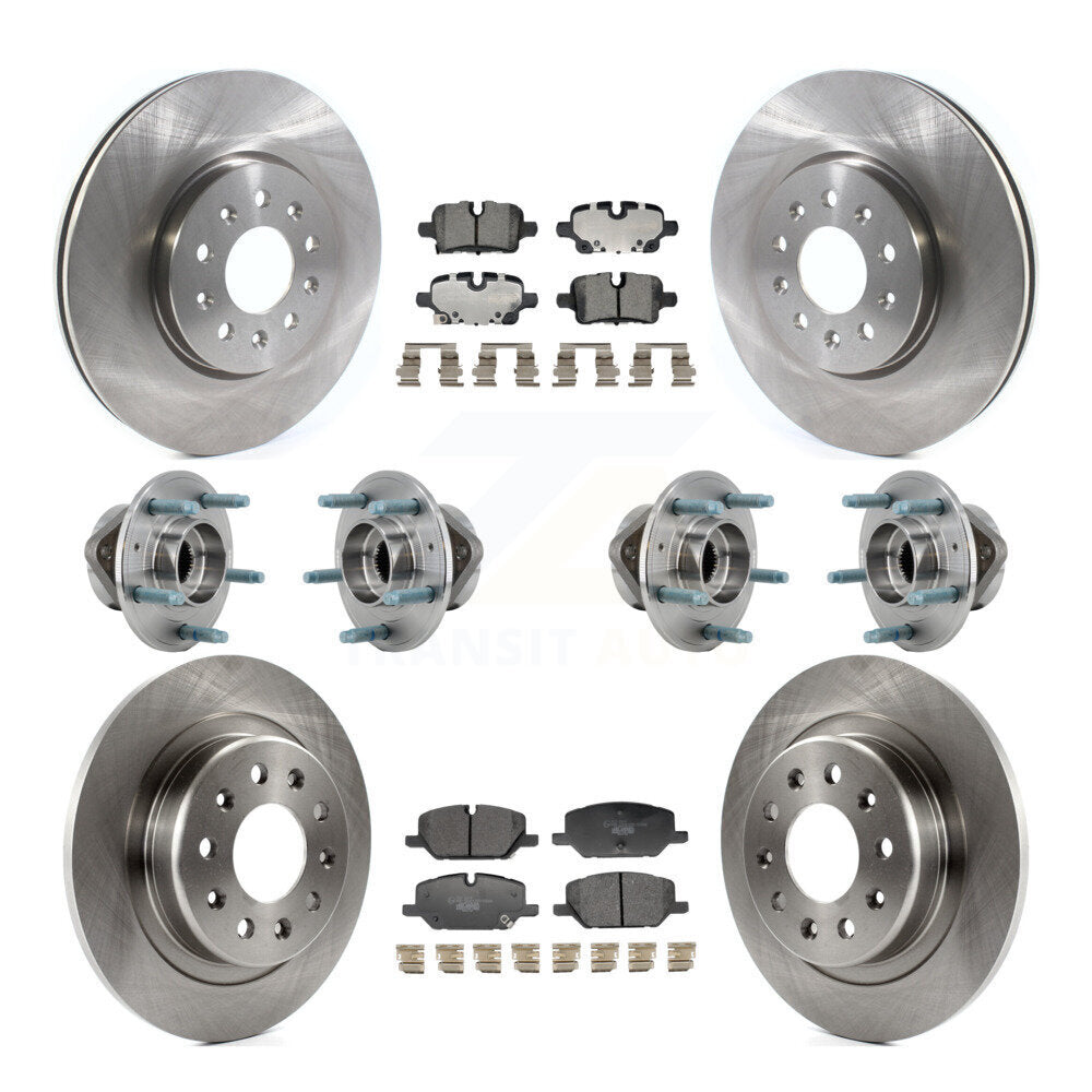 Front Rear Hub Bearing Brake Rotor & Pad Kit (10Pc) For Chevrolet Equinox GMC Terrain 4WD KBB-129922