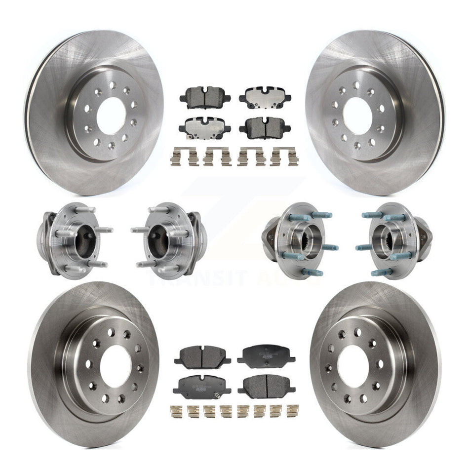 Front Rear Hub Bearing Brake Rotor & Pad Kit (10Pc) For Chevrolet Equinox GMC Terrain FWD KBB-129923