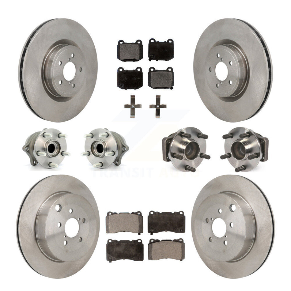 Front Rear Hub Bearings Disc Brake Rotors And Pads Kit (10Pc) For Subaru BRZ Toyota 86 KBB-129959