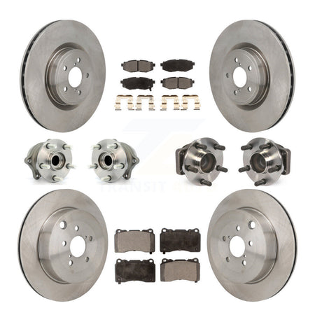 Front Rear Hub Bearing Brake Rotor Pads Kit (10Pc) For Subaru BRZ Base With Brembo Brakes KBB-129960