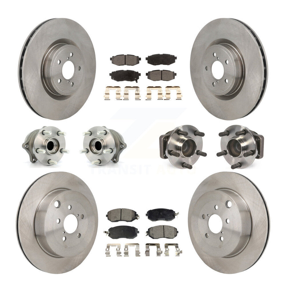 Front Rear Hub Bearing Brake Rotor & Pad Kit (10Pc) For 2019 Toyota 86 With Brembo Brakes KBB-129961