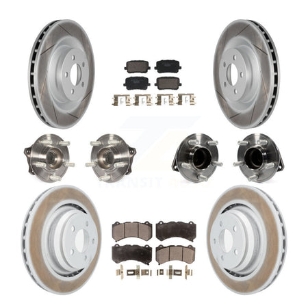 Front Rear Hub Bearings Coated Disc Brake Rotors And Pads Kit (10Pc) For Dodge Charger KBB-130002
