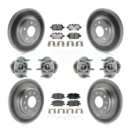 Front Rear Hub Bearing Coat Brake Rotor Pads Kit (10Pc) For Chevrolet Equinox GMC Terrain KBB-130019