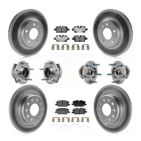 Front Rear Hub Bearing Coat Brake Rotor Pads Kit (10Pc) For Chevrolet Equinox GMC Terrain KBB-130020