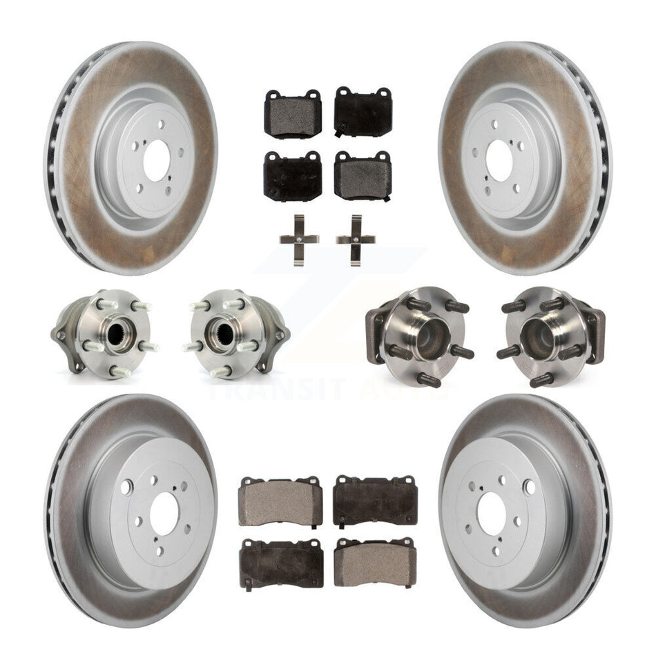 Front Rear Hub Bearing Coated Disc Brake Rotor & Pads Kit (10Pc) For Subaru BRZ Toyota 86 KBB-130036