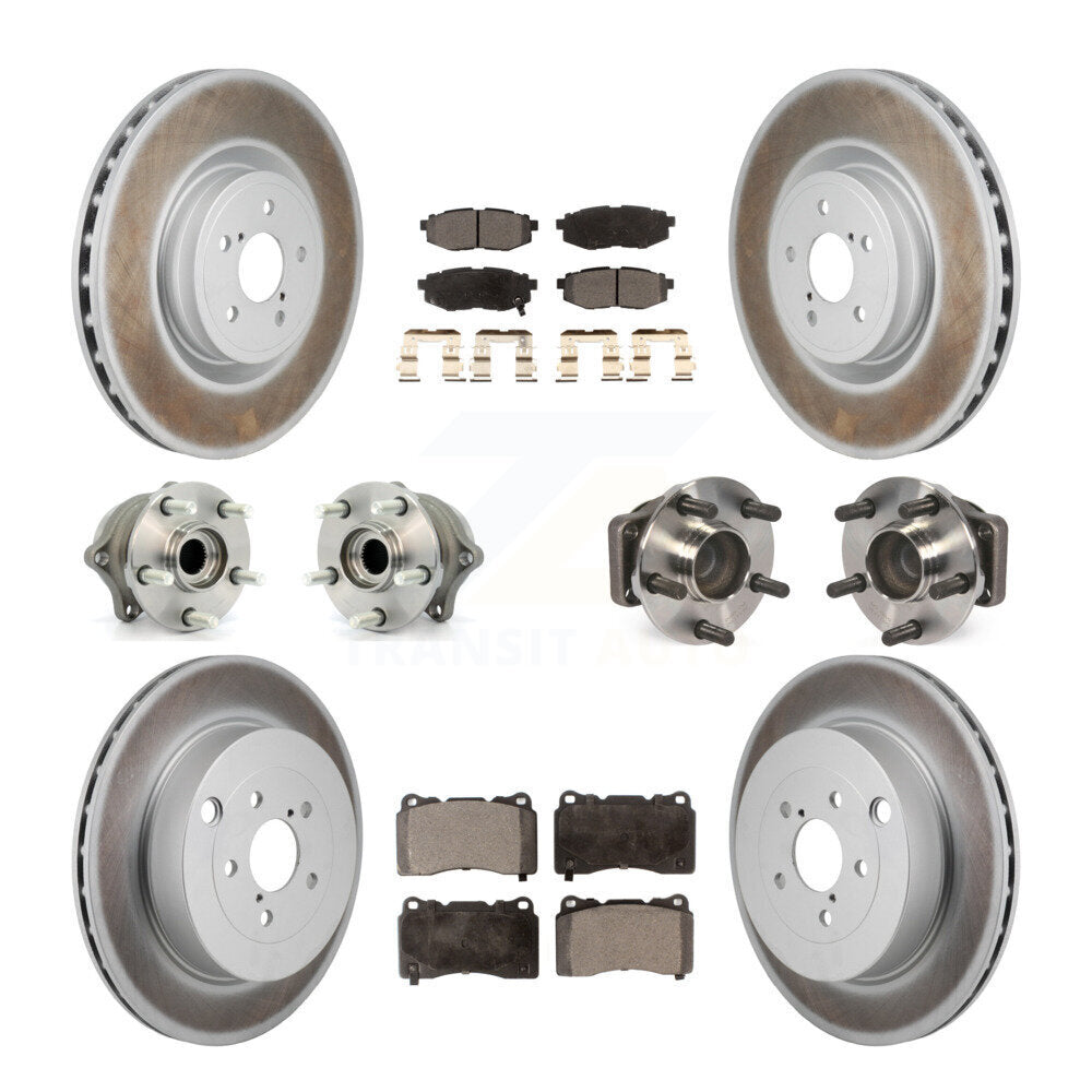 Front Rear Hub Bearing Coat Brake Rotor Pads Kit (10Pc) For Subaru BRZ With Brembo Brakes KBB-130037